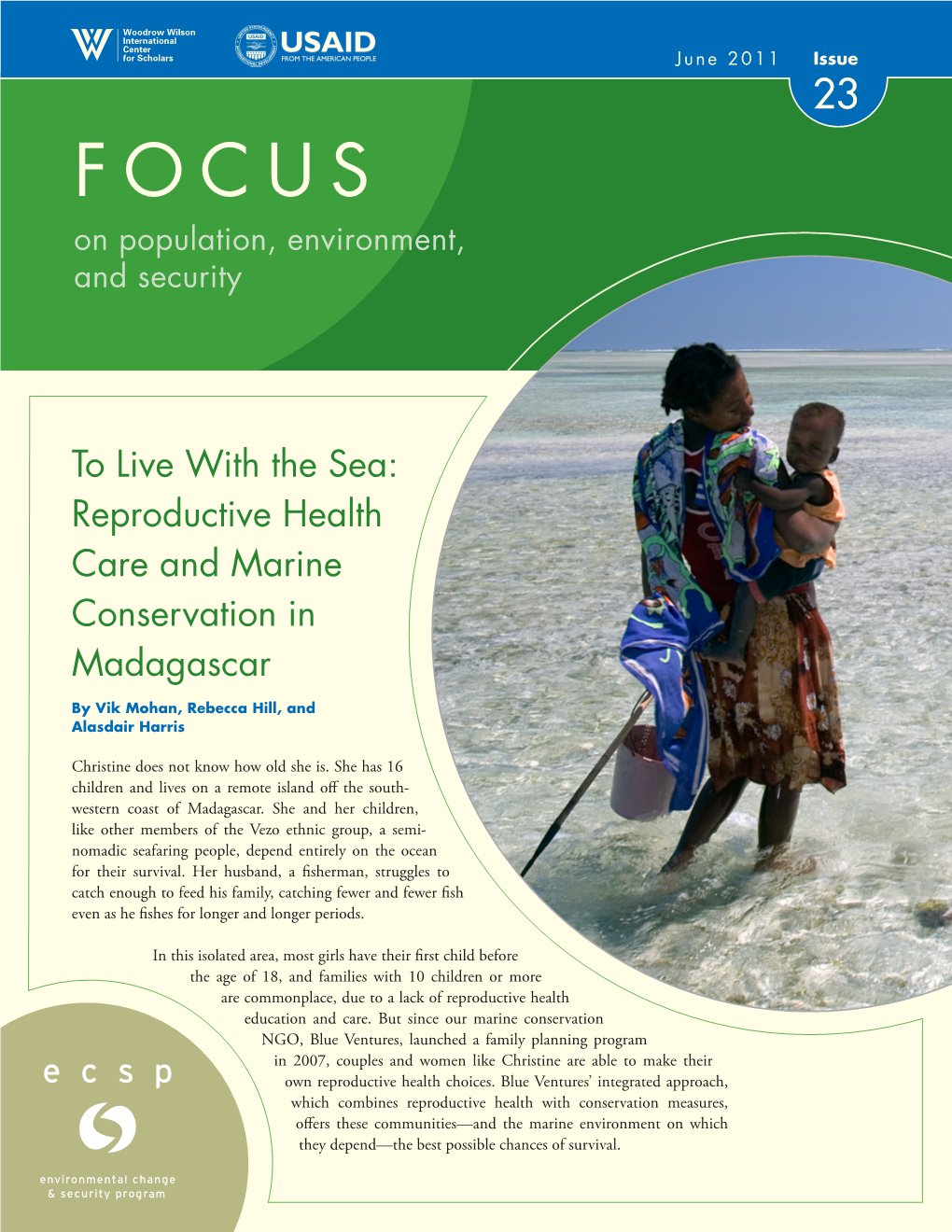 To Live with the Sea: Reproductive Health Care and Marine Conservation in Madagascar
