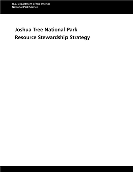 Joshua Tree National Park Resource Stewardship Strategy