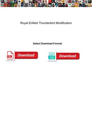 Royal Enfield Thunderbird Modification