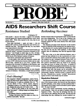 Probe Newsletter, January 1, 1994