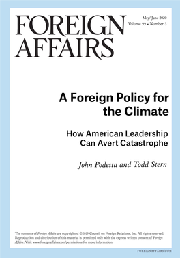 Foreign Policy for the Climate 2020.Pdf