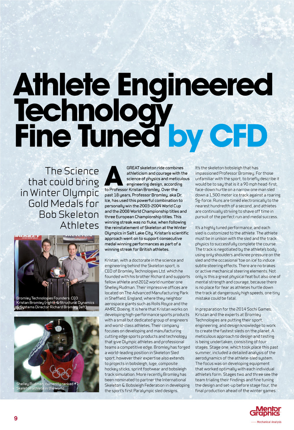 Athlete Engineered Technology Fine Tuned by CFD