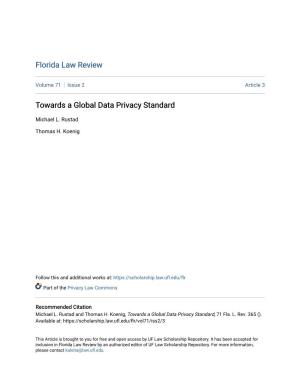 Towards a Global Data Privacy Standard