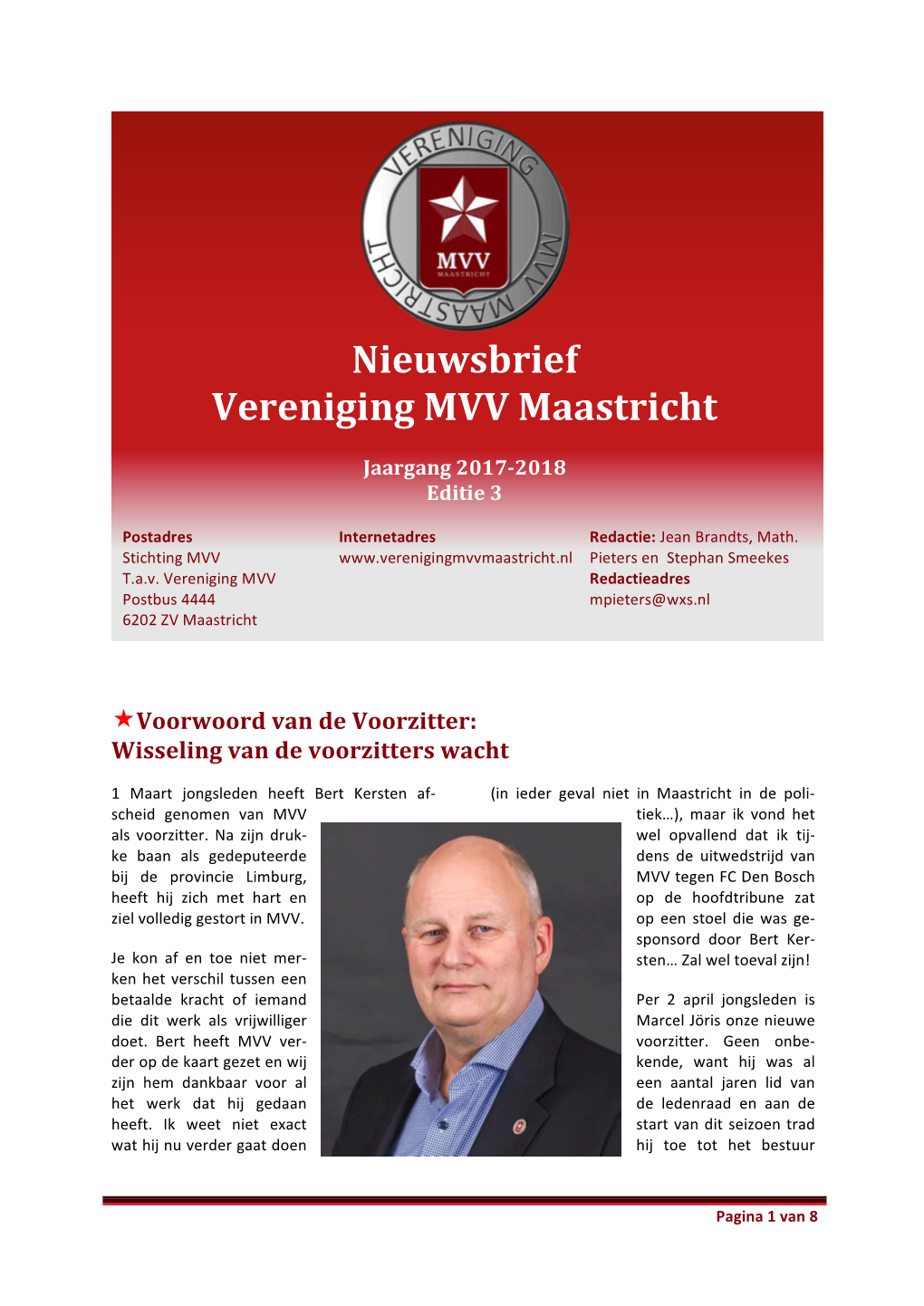 Nieuwsbrief Vereniging MVV Maastricht