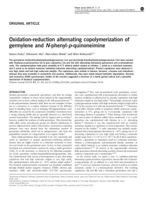 Oxidation-Reduction Alternating Copolymerization of Germylene and N-Phenyl-P-Quinoneimine
