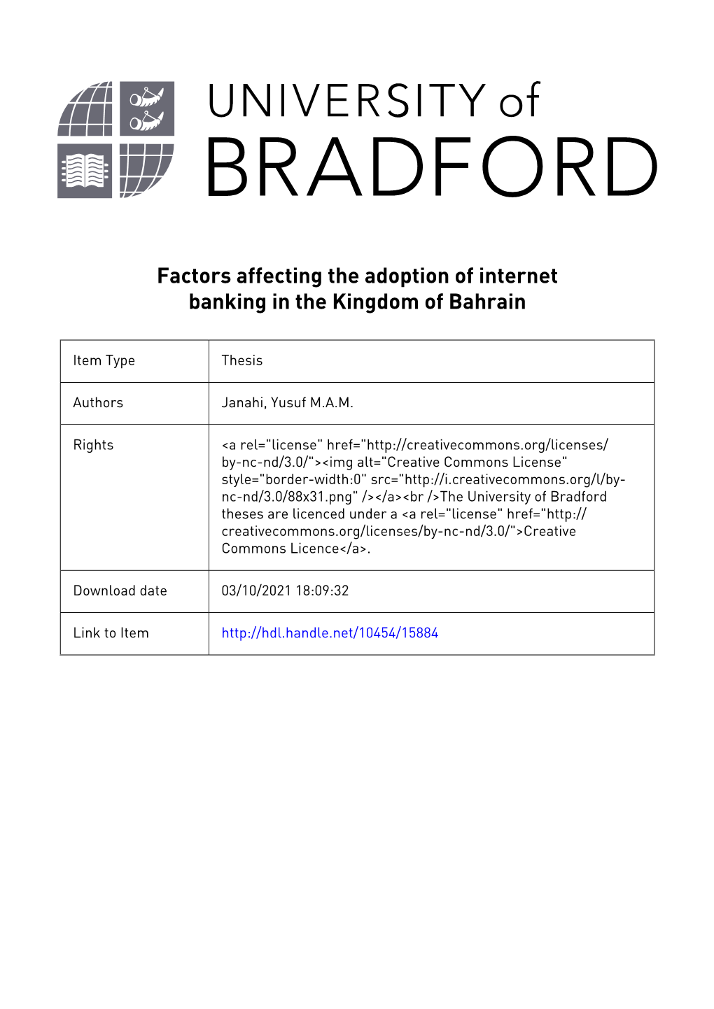 University of Bradford Ethesis