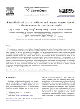 Ensemble-Based Data Assimilation and Targeted Observation of a Chemical Tracer in a Sea Breeze Model