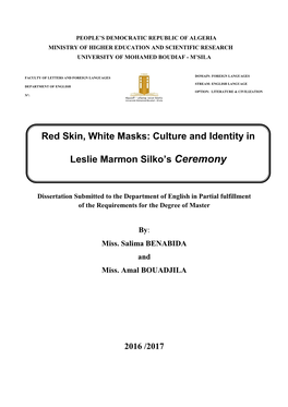 Culture and Identity in Leslie Marmon Silko's Ceremony