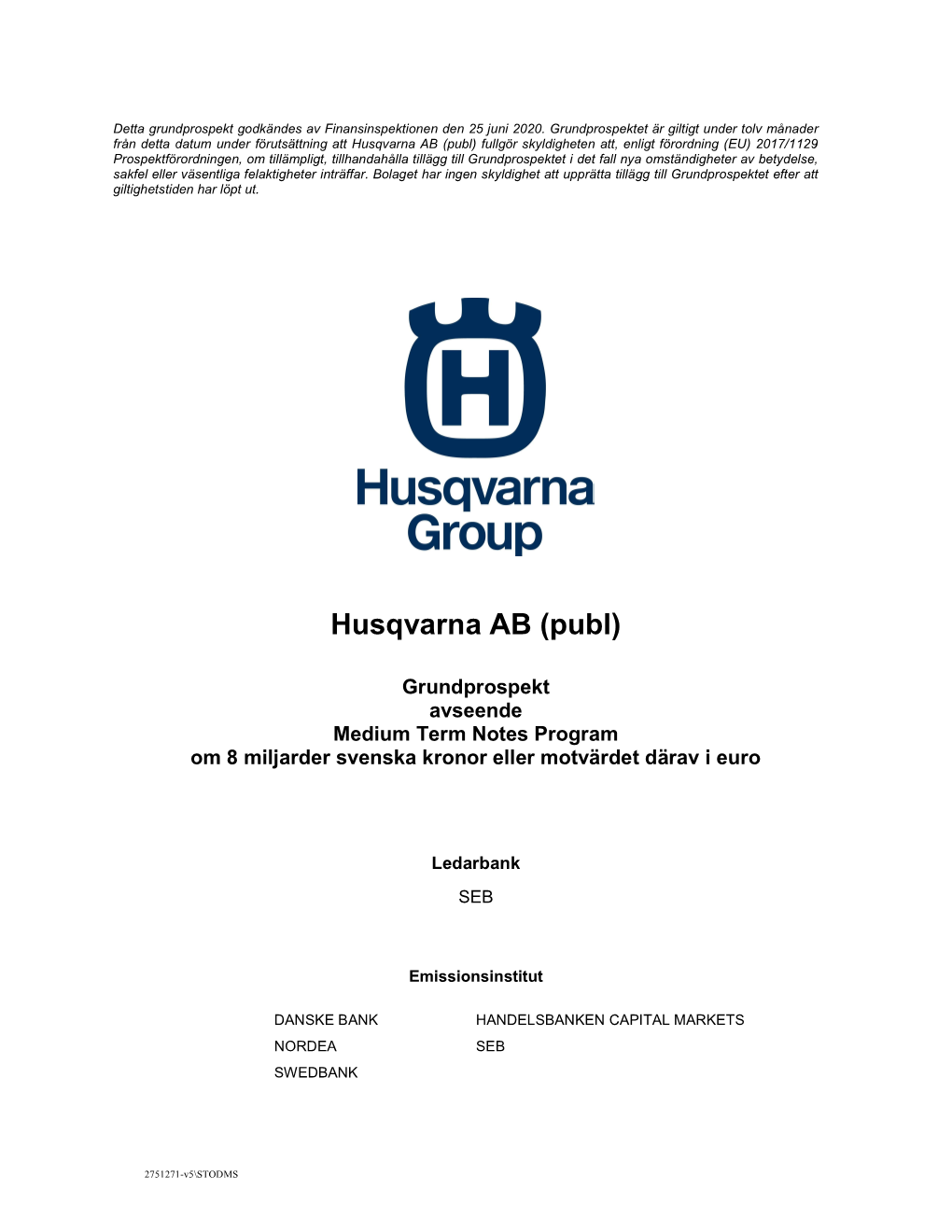 Husqvarna AB (Publ)