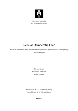 Secular Democratic Fear