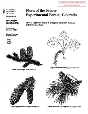 Flora of the Fraser Experimental Forest, Colorado