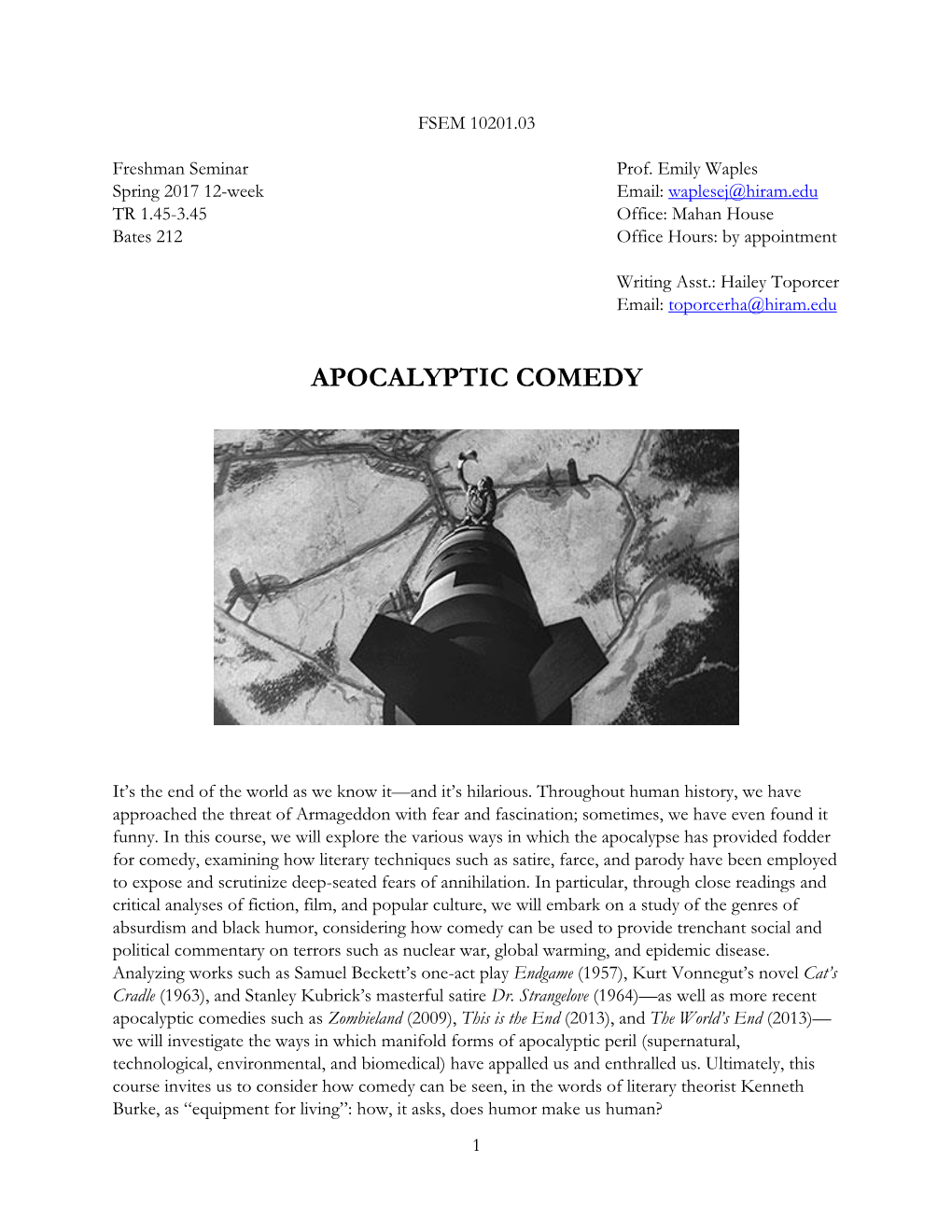 Apocalyptic Comedy