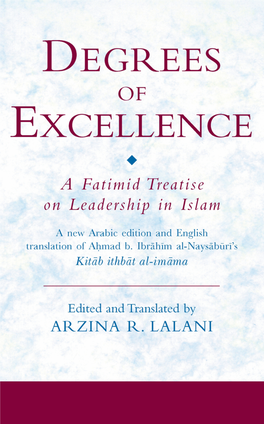 A Fatimid Treatise on Leadership in Islam (Ismaili Texts and Translations)