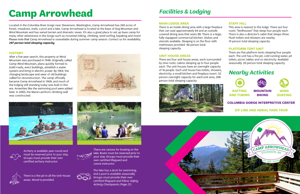 Camp Arrowhead Facilities & Lodging