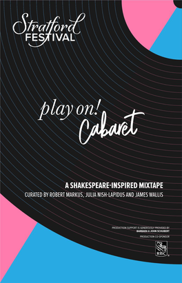 A Shakespeare-Inspired Mixtape Curated by Robert Markus, Julia Nish-Lapidus and James Wallis