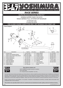 Super Cub C125 YRD Instruction Manual 1905