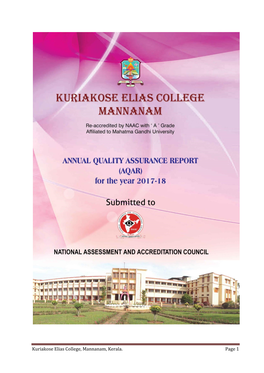 Kuriakose Elias College, Mannanam, Kerala. Page 1