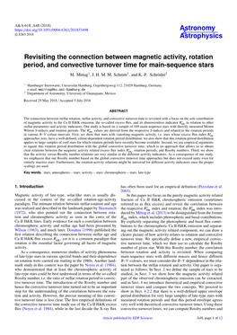 Revisiting the Connection Between Magnetic Activity, Rotation Period, and Convective Turnover Time for Main-Sequence Stars M