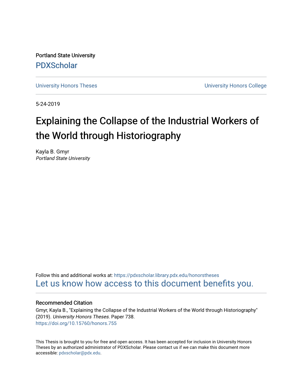 Explaining the Collapse of the Industrial Workers of the World Through Historiography