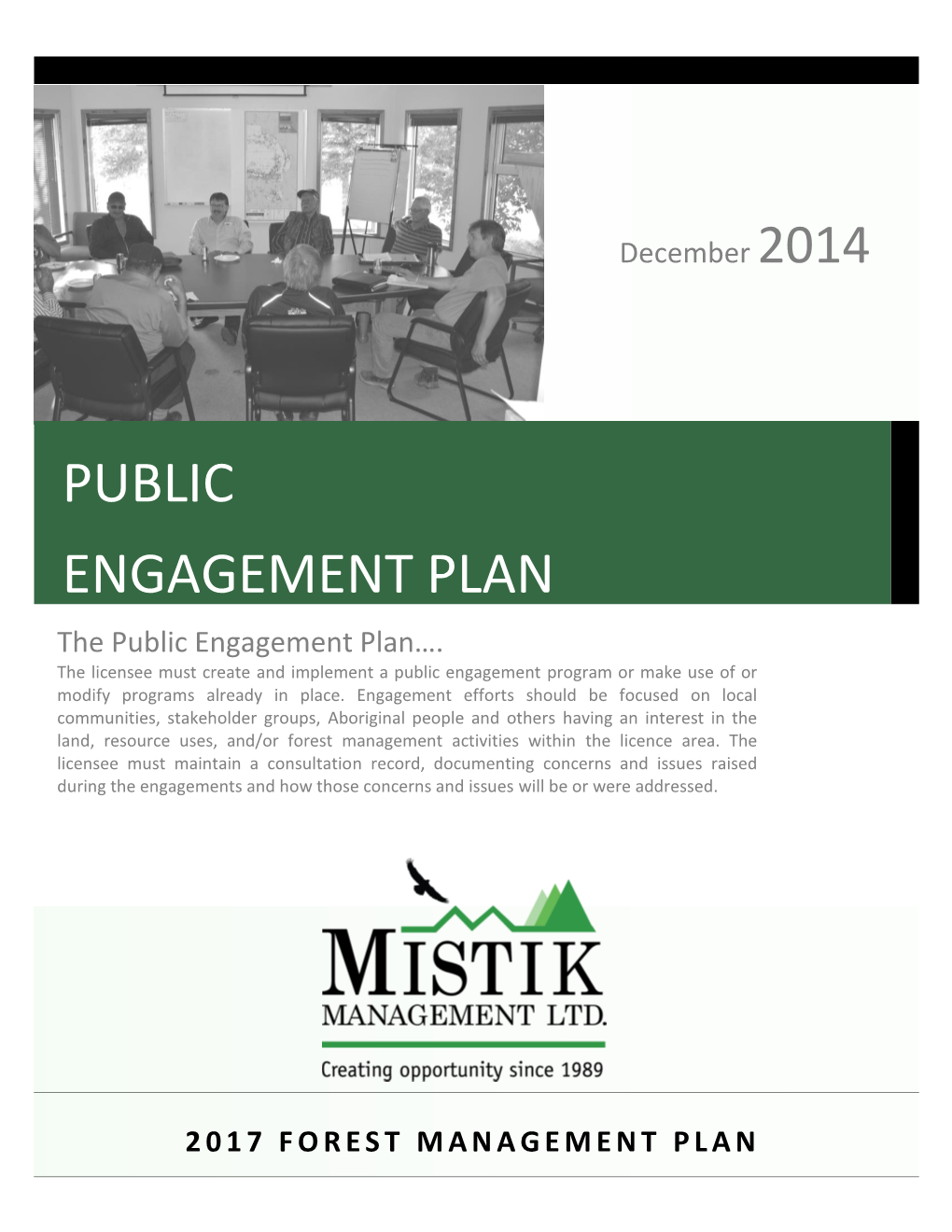 2019 Public Engagement Plan