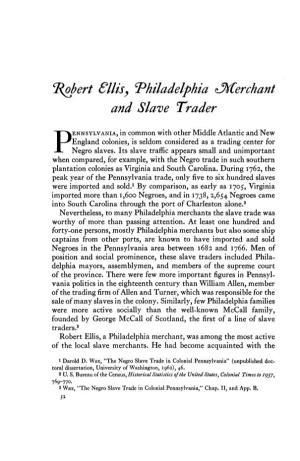 'Robert Sllis, Philadelphia &lt;3Xcerchant and Slave Trader