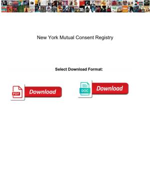 New York Mutual Consent Registry