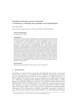 Spatially-Encouraged Spectral Clustering: a Technique for Blending Map Typologies and Regionalization
