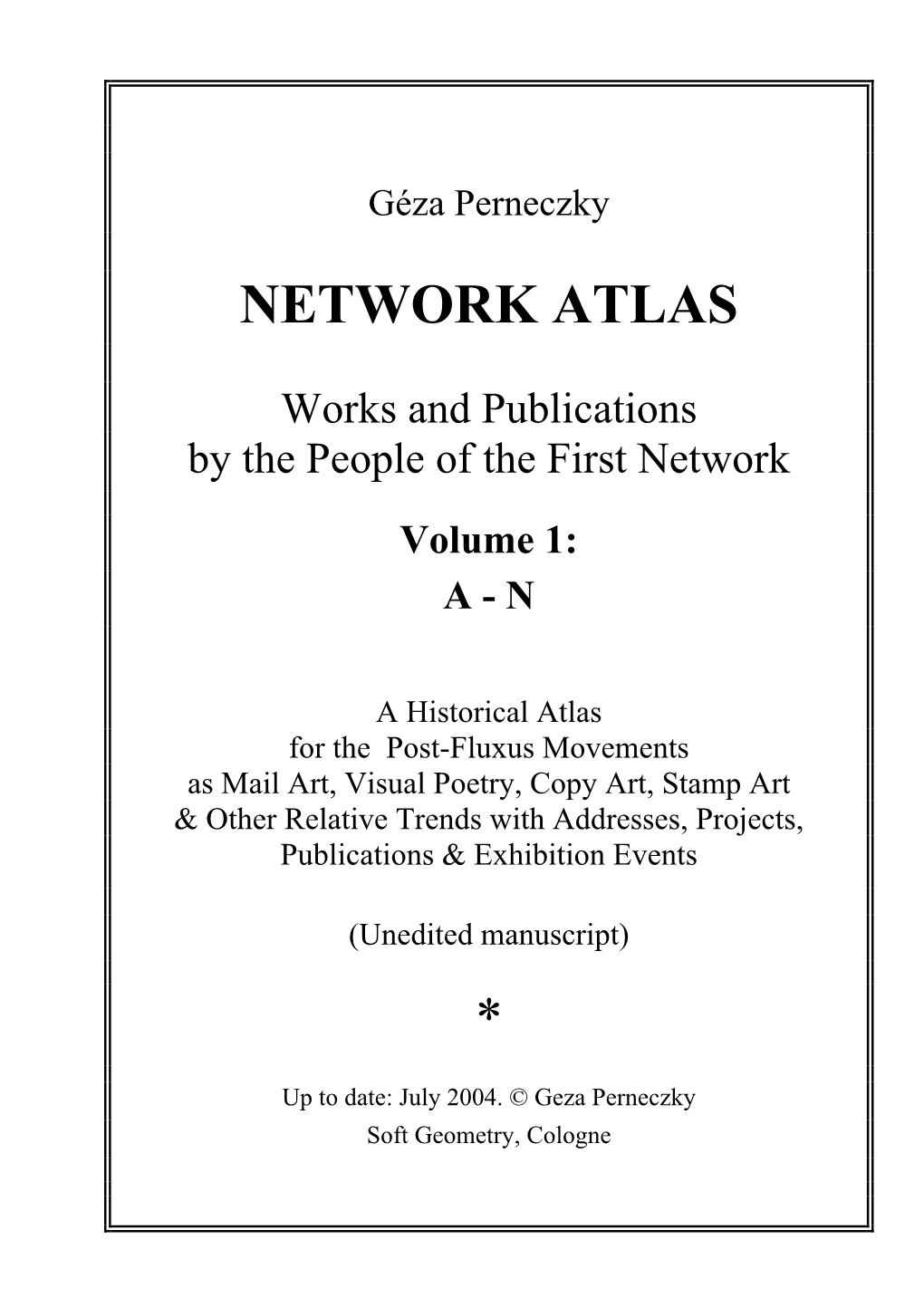 The Network Atlas