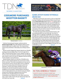 Coolmore Purchases Wootton Bassett Cont