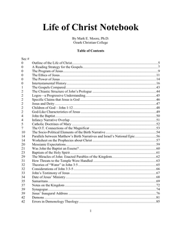 Life of Christ Notebook