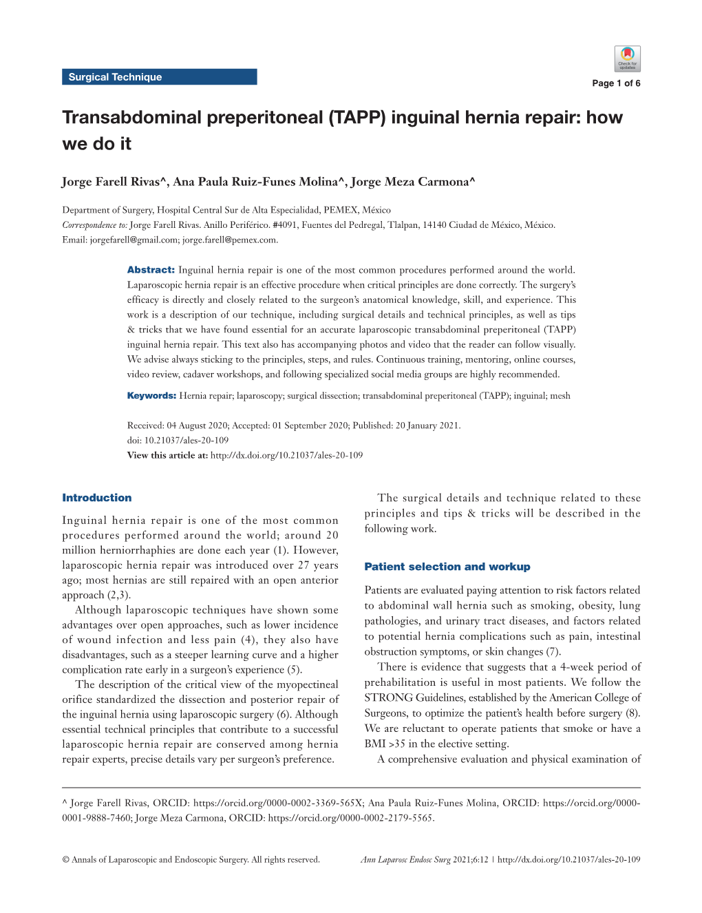 Inguinal Hernia Repair: How We Do It