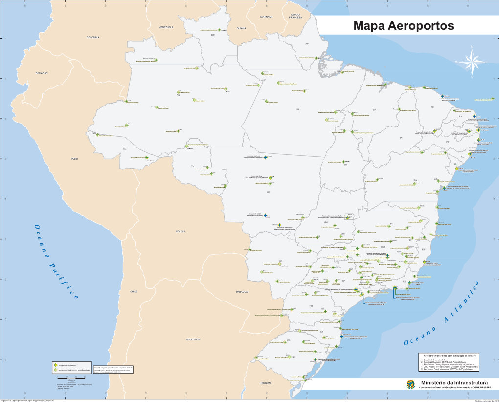 Mapa Aeroportos RR