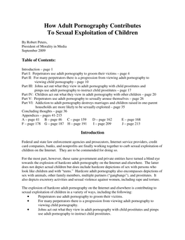 How Adult Pornography Contributes to Sexual Exploitation of Children
