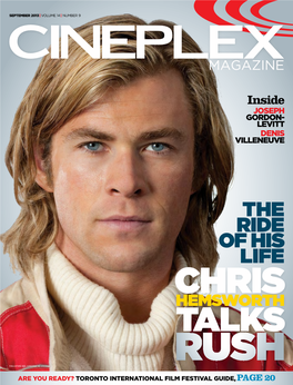 The Ride of His Life Chris Hemsworth Ta L K S Rush Publications Mail Agreement No