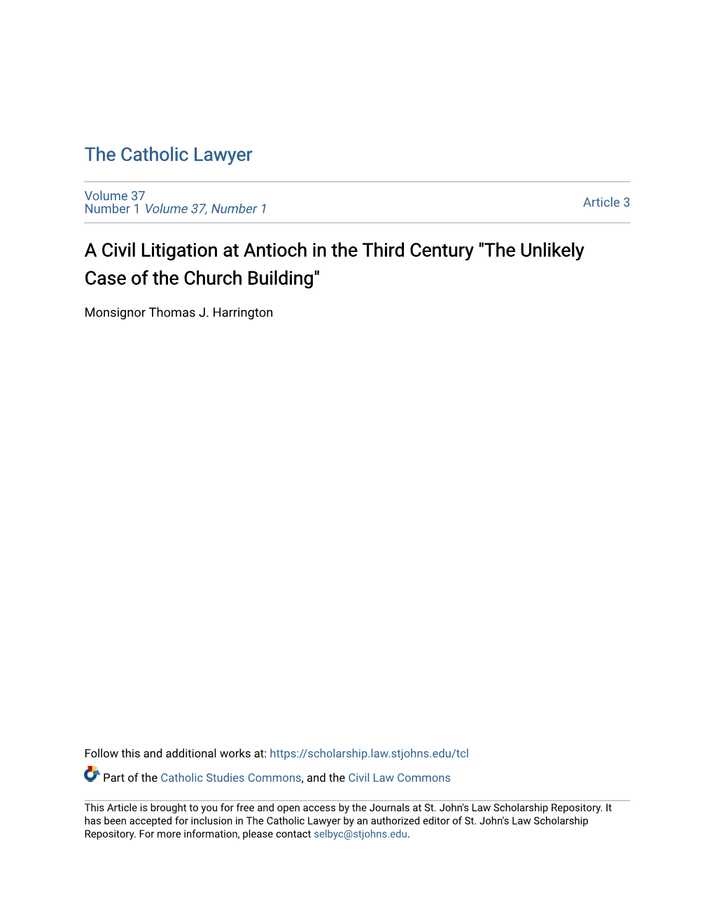 A Civil Litigation at Antioch in the Third Century 