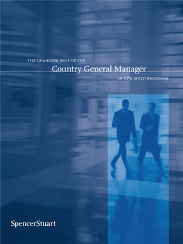 Country General Manager in Cpg Multinationals