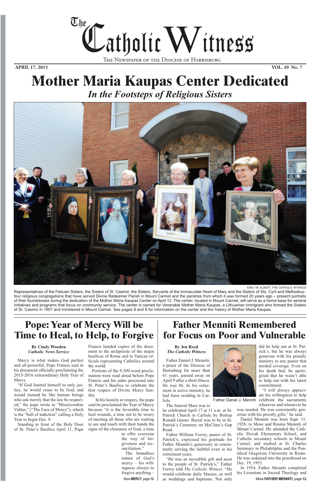 The Catholic Witness Newspaper, April 17, 2015