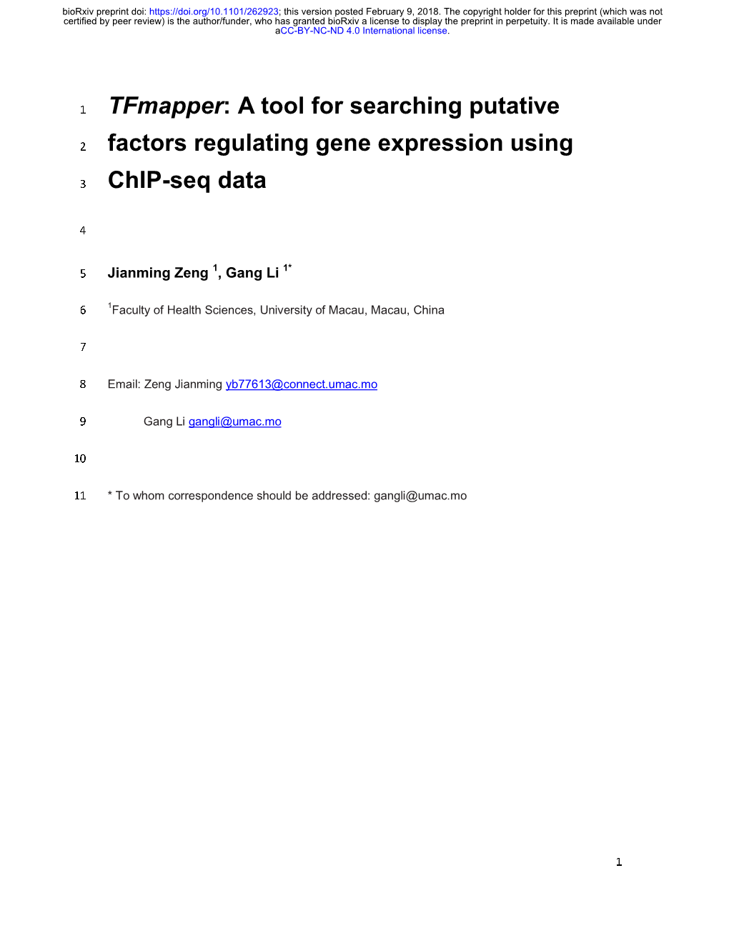 A Tool for Searching Putative Factors Regulating Gene