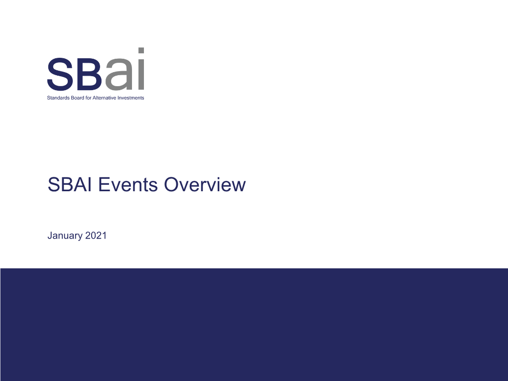 SBAI Events Overview