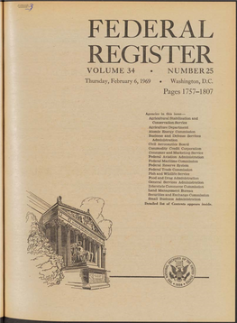 Federal Register Volume 34 • Number25