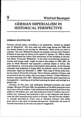 German Imperialism in Historical Perspective