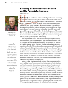 Revisiting the Tibetan Book of the Dead and the Psychedelic Experience by Ralph Metzner, Ph.D