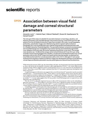 Association Between Visual Field Damage and Corneal Structural