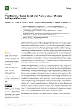 Workflows for Rapid Functional Annotation of Diverse