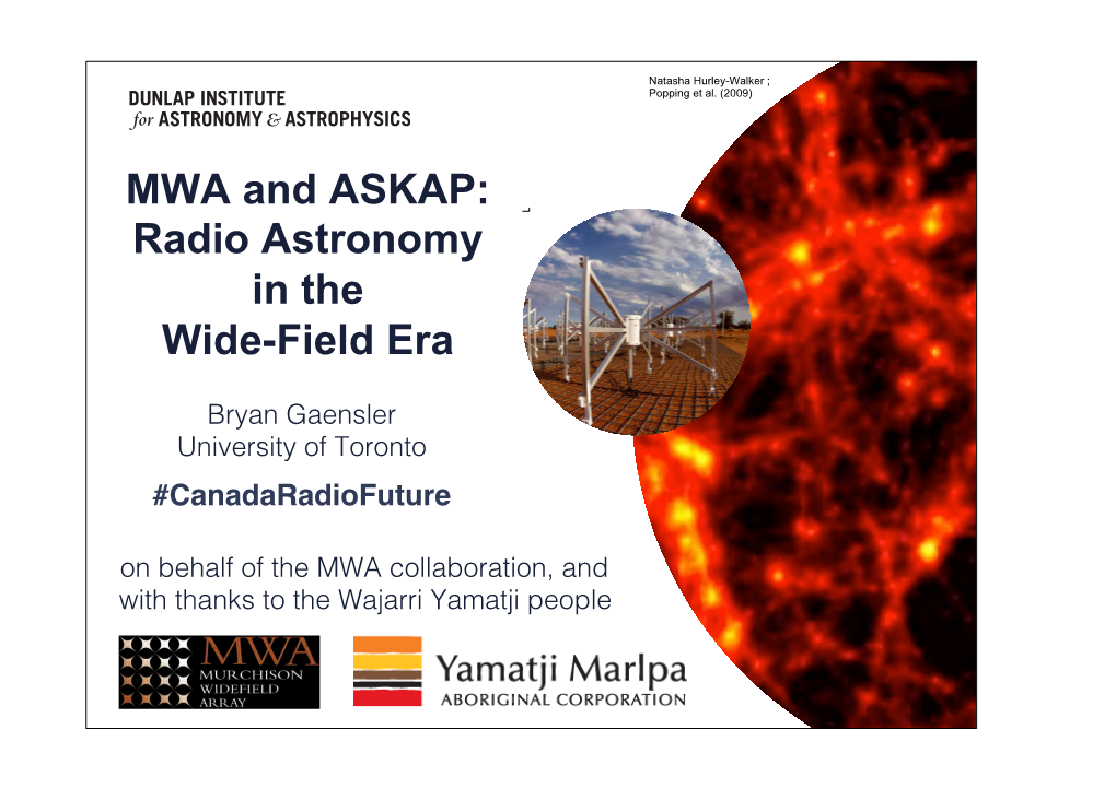 MWA and ASKAP: Radio Astronomy in the Wide-Field Era
