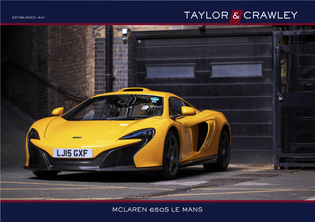 Mclaren 650S Le Mans