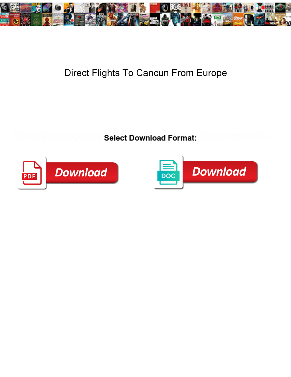 Direct Flights to Cancun from Europe