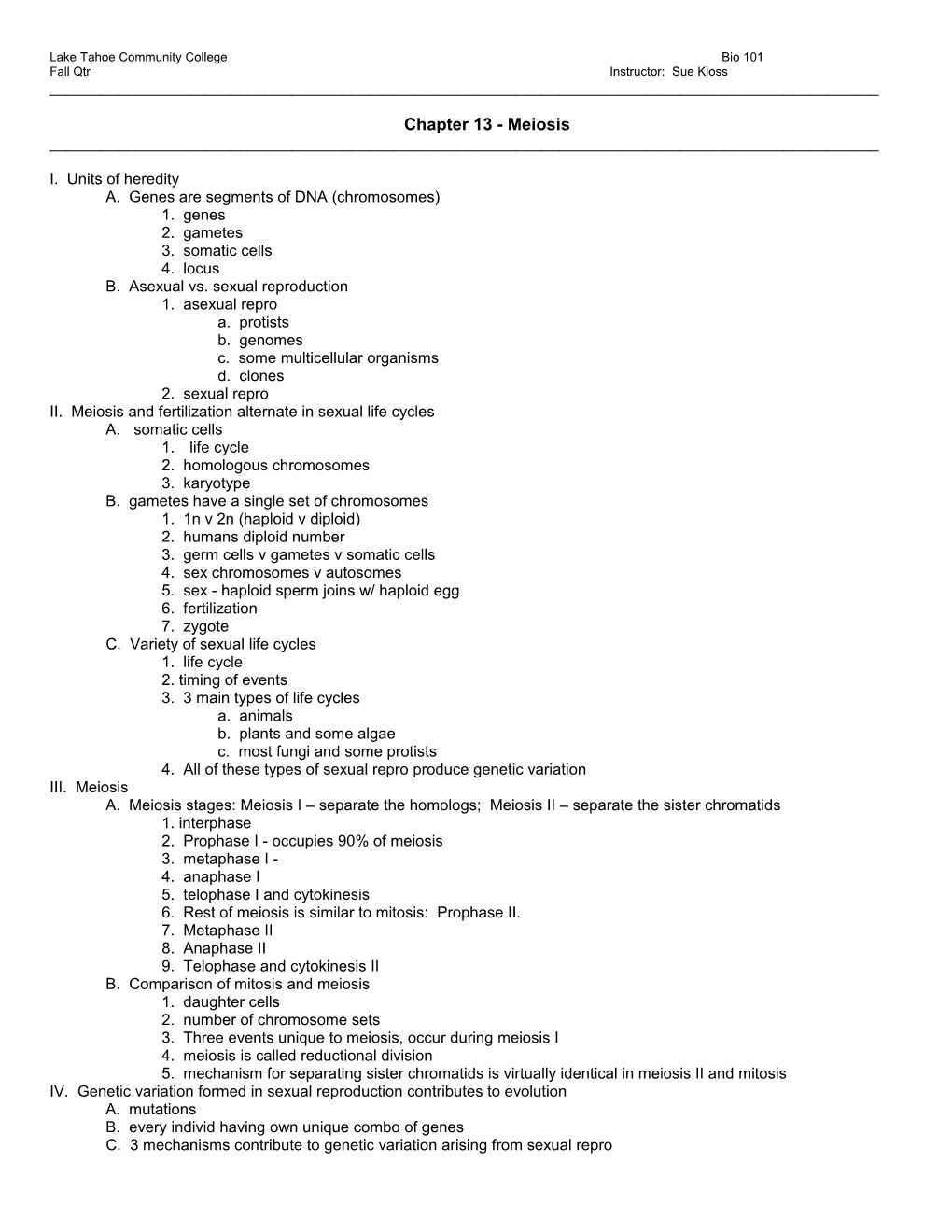 Principles of Biology ______Lake Tahoe Community College s3