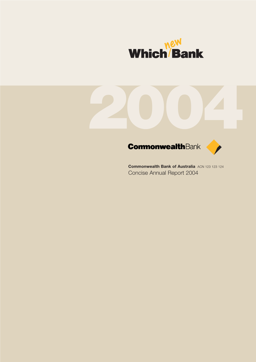 Commonwealth Bank of Australia Concise Report 2004