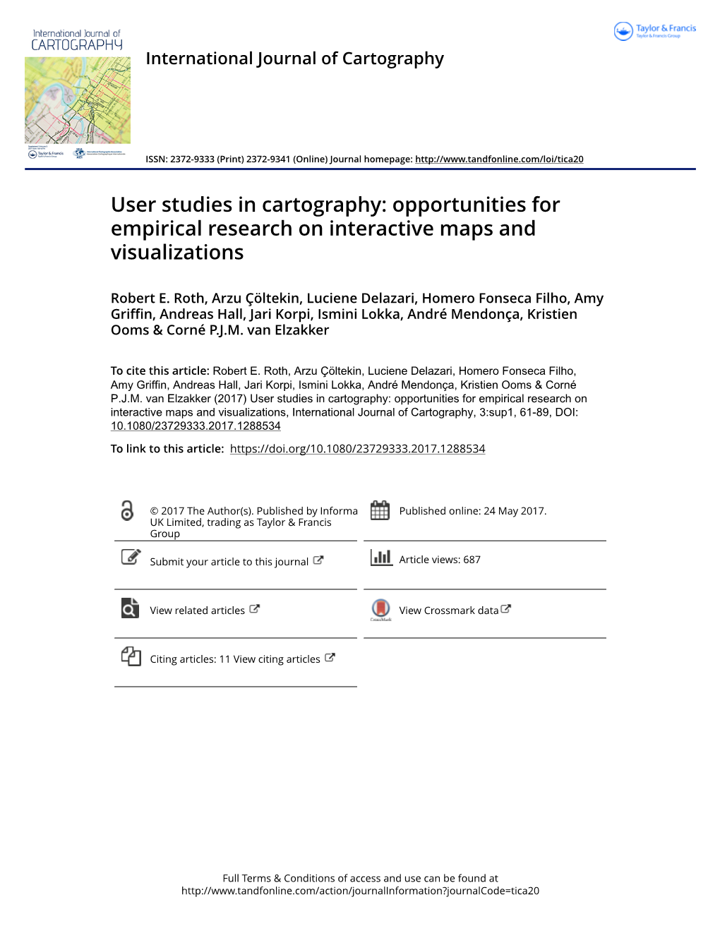 User Studies in Cartography: Opportunities for Empirical Research on Interactive Maps and Visualizations